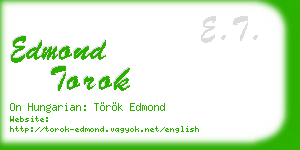 edmond torok business card
