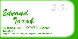 edmond torok business card